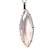 01 Pingente Nlux Navete Facetado Gigante Quartzo Rosa Garra Prata 950 - Imagem 2