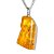 01 Pingente Nlux Pedrinha Ambar Natural Montagem Pino e Presilha Prata 950 - Imagem 1