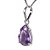 01 Pingente Nlux Gema Gota Ametista Facetado 14mm Garra Prata 950 - Imagem 2