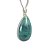 01 Pingente Nlux Gota Aventurina Verde Natural Montagem Pino Prata 950 - Imagem 2