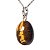 01 Pingente Nlux Mini Cabochão Oval Olho de Tigre Pino Prata 950 - Imagem 1
