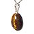 01 Pingente Nlux Mini Cabochão Oval Olho de Tigre Pino Prata 950 - Imagem 3