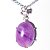 01 Pingente Nlux Cabochão Oval Ametista Garra Prata 950 - Imagem 1