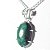 01 Pingente Nlux Cabochão Oval Esmeralda e Topázio Garra Prata 950 - Imagem 2