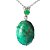 01 Pingente Nlux Cabochão Oval Esmeralda e Jade Garra em Prata 950 - Imagem 1