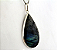 01 Pingente Nlux Gota Labradorita Grande Envolto Pino Prata 950 - Imagem 3