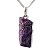 01 Pingente Nlux Pedrinha Bruto Purpurita Natural Montagem Pino Prata 950 - Imagem 1