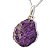 01 Pingente Nlux Pedrinha Bruto Purpurita Natural Montagem Pino Prata 950 - Imagem 2