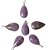 01 Pingente Nlux Gota Pedra Lepidolita Natural Pino Prata 950 - Imagem 2