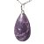 01 Pingente Nlux Gota Pedra Lepidolita Natural Pino Prata 950 - Imagem 1