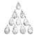 01 Pingente Nlux Gota Pedra Howlita Branca Montagem Pino Prata 950 - Imagem 2