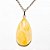 01 Pingente Nlux Gota Pedra Hematoide Amarelo Natural Pino Prata 950 - Imagem 1