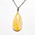01 Pingente Nlux Gota Pedra Hematoide Amarelo Natural Pino Prata 950 - Imagem 2
