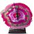 Relógio de Mesa Chapa de Ágata Rosa Pedra Natural 10 a 13cm - Imagem 1