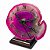 Relógio de Mesa Chapa de Ágata Rosa Pedra Natural 10 a 13cm - Imagem 2