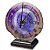 Relógio de Mesa Chapa de Ágata Lilas Pedra Natural 10 a 13cm - Imagem 3