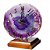 Relógio de Mesa Chapa de Ágata Lilas Pedra Natural 10 a 13cm - Imagem 4