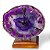 Relógio de Mesa Chapa de Ágata Lilas Pedra Natural 10 a 13cm - Imagem 2