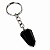 Chaveiro Ponta Obsidiana Negra Sextava Natural 25mm Tipo A - Imagem 2
