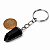 Chaveiro Ponta Obsidiana Negra Sextava Natural 25mm Tipo A - Imagem 3