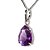 01 Pingente Nlux Gema Gota Ametista Facetado 15mm Garra Prata 950 - Imagem 3