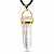 Colar Ponta Lemuria Bruto Montagem Envolto Dourado 40 mm - Imagem 3