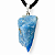 Colar Pedrinha Quartzo Azul Bruta Natural Pino Prateado - Imagem 2