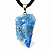 Colar Pedrinha Quartzo Azul Bruta Natural Pino Prateado - Imagem 5