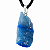 Colar Pedrinha Quartzo Azul Bruta Natural Pino Prateado - Imagem 3