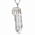 01 Pingente Nlux Ponta Cristal Bruta 45mm Pino Prata 950 - Imagem 2
