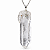 01 Pingente Nlux Ponta Cristal Bruta 45mm Pino Prata 950 - Imagem 4