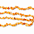 Fio Cascalho Quartzo Laranja Natural Furado 90cm Pra Pulseira - Imagem 1