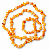 Fio Cascalho Quartzo Laranja Natural Furado 90cm Pra Pulseira - Imagem 5