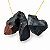 03 Cascalho Onix Preto Pedra Natural Furo Vazado 20 a 30mm - Imagem 3