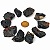 10 Cascalho Onix Preto Pedra Natural Furo Central 20 a 30mm - Imagem 2