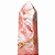 01 Ponta Quartzo Rosa Grande Lapidado 20Kg 63cm Classe B - Imagem 3