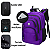 Mochila Bolsa Masculina Executiva Impermeável Notebook Usb Resistente-Roxo - Imagem 3