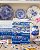 Kit tecidos Tilda something Blue completo com 32 estampas em fats de 50cm x 55cm - Imagem 1