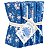 Kit de tecidos Tilda something Blue Dark com 10 estampas em fats de 50cm x 55cm - Imagem 1