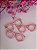 Óculos para bonecas em acrilico 3cm com 3 unidades rosa - Imagem 1