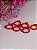 Óculos para bonecas em acrilico 3cm com 3 unidades vermelho - Imagem 1