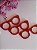 Óculos para bonecas em acrilico 3cm com 3 unidades vermelho - Imagem 2