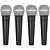 Kit 4 Microfones Profissionais Dinâmico Sv 100 - Shure - Imagem 3