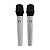 Microfone Duplo De Mão Sem Fio Ar200 Branco - Leson - Imagem 3