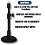 PEDESTAL DE MESA COM TUBO TELESCOPICO PQ PRETO MPS2BK VISÃO - Imagem 1