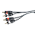Cabo Áudio 2 Rca X 2 Rca Ca2 2m Preto - Imagem 1