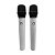 Microfone Duplo De Mão Sem Fio Ar200 Branco - Leson - Imagem 3