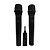 Microfone Duplo Sem Fio Profissional Ar200 Preto - Leson - Imagem 1
