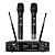 Microfone Profissional Duplo de Mão Sem Fio BR-7000-UHF - TSI - Imagem 1