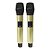 Microfone Duplo Sem Fio Profissional Ls916 Champanhe - Leson - Imagem 3
